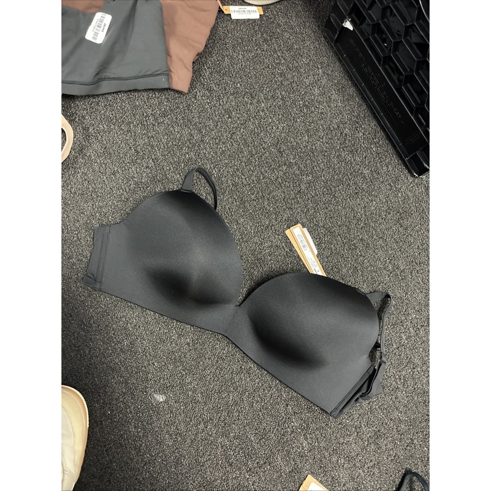 SKIMS Wireless Form Maternity T-Shirt Demi Nursing Bra Onyx Black Size 36DD NWT